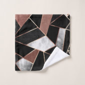 バラ金ゴールド抽象芸術柄浴用タオルセット バスタオルセット (ウォッシュタオル)