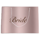 バラ金ゴールド抽象芸術背景 ラージペーパーバッグ (正面)