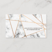 バラ金ゴールド抽象芸術金属線 | 大理石 名刺 (裏面)