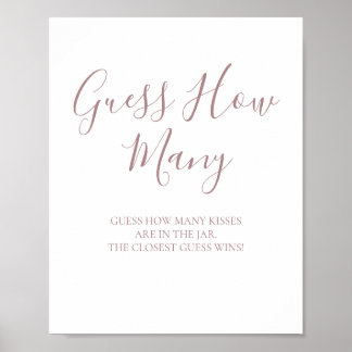 バラ金ゴールド推測キスゲームの署名 ポスター