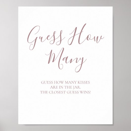 バラ金ゴールド推測キスゲームの署名 ポスター (正面)