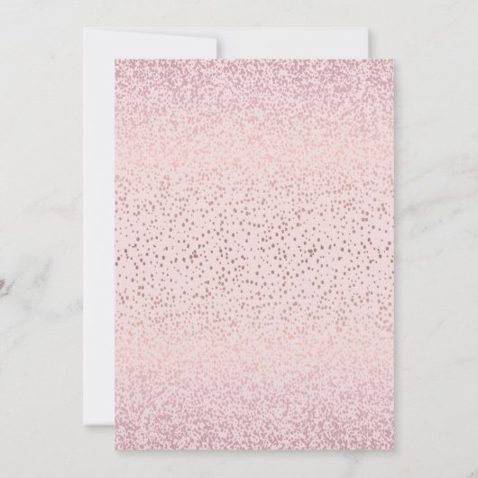 バラ金ゴールド新年のイブパーティの招待状 招待状 (裏面)