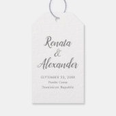 バラ金ゴールド旅行テーマ飛行機目的地のお気に入り ギフトタグ (裏面)