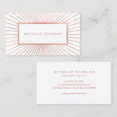 バラ金ゴールド日が差すことプロフェッショナル 名刺 (正面/裏面)