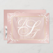 バラ金ゴールド日付モノグラムの保存 セーブザデート (正面/裏面)