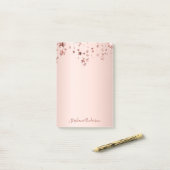 バラ金ゴールド星エレガント名 ポストイット (デスク上)