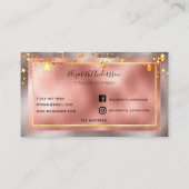 バラ金ゴールド星エレガント美しいサロン 名刺 (裏面)