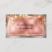 バラ金ゴールド星エレガント美しいサロン 名刺 (正面)