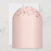 バラ金ゴールド星バースデーアーチ 招待状 (裏面)