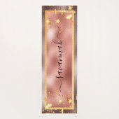 バラ金ゴールド星名スクリプトグラマラス ヨガマット (裏面)