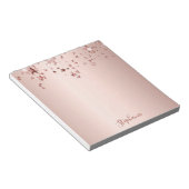 バラ金ゴールド星名スクリプト ノートパッド (アングル)