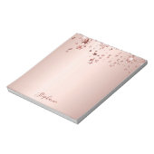 バラ金ゴールド星名スクリプト ノートパッド (回転)