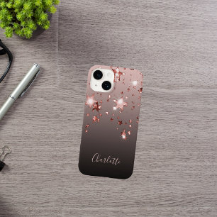 バラ金ゴールド星黒名 iPhone 16ケース