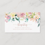 バラ金ゴールド春結婚フローラのギフト原簿 エンクロージャーカード (正面)