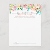 バラ金ゴールド春結婚フローラのバケットリストカード ポストカード (正面)