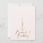 バラ金ゴールド書フローラブライダルシャワー 招待状 (裏面)