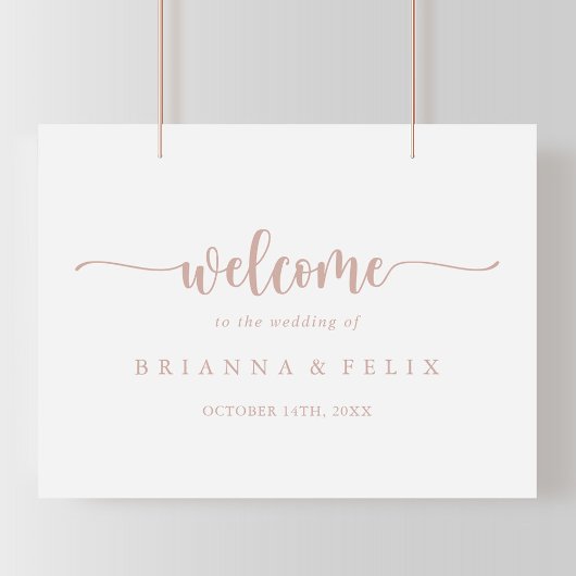 バラ金ゴールド書結婚の歓迎サイン ポスター