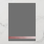 バラ金ゴールド書記日付の保存 箔招待状 (裏面)