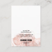 バラ金ゴールド書道アートイヤリングディスプレイカード 名刺 (裏面)