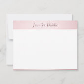 バラ金ゴールド書道スクリプトエレガントテンプレート ノートカード (裏面)