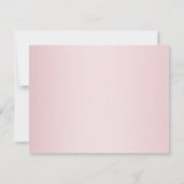 バラ金ゴールド書道手書名テンプレート ノートカード (裏面)