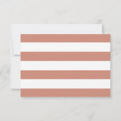 バラ金ゴールド書道結婚式レセプションカード 出欠カード (裏面)