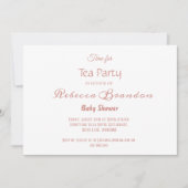 バラ金ゴールド書道赤ちゃんシャワー茶パーティー招待状 招待状 (正面)