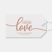 バラ金ゴールド書道S'more Loveメッセージカード ギフトタグ (正面(横))