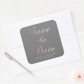 バラ金ゴールド書 |日付シールを保存 スクエアシール (封筒)