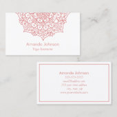 バラ金ゴールド曼荼羅ヨガインストラクター名刺 名刺 (正面/裏面)