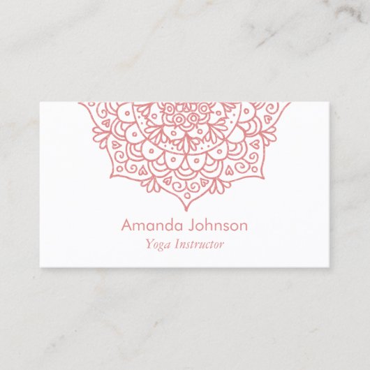 バラ金ゴールド曼荼羅ヨガインストラクター名刺 名刺 (正面)