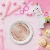 バラ金ゴールド曼荼羅 ペーパープレート (パーティー)