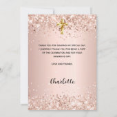 バラ金ゴールド最初の通信写真サンキューカード 招待状 (裏面)