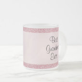 バラ金ゴールド最高のグリッターおばあちゃんエバーカワイイ フロストグラスマグカップ (正面右)