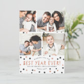 バラ金ゴールド最高の水玉模様年の恒例!フォトカード (スタンド正面)