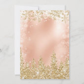 バラ金ゴールド松クリスマス冬の結婚式 招待状 (裏面)