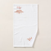 バラ金ゴールド柄とクラウンバスタオルセット バスタオルセット (ハンドタオル)