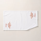 バラ金ゴールド柄とクラウンバスタオルセット バスタオルセット (ハンドタオル)