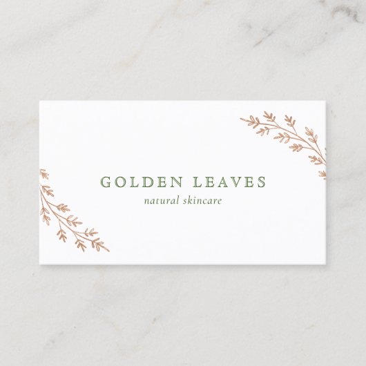 バラ金ゴールド植物名刺 名刺 (正面)