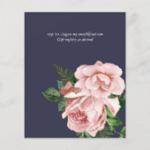 バラ金ゴールド植物学フローラ予算結婚式の招待 (裏面)