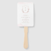 バラ金ゴールド植物紋章モノグラム結婚計画 ハンドファン (正面)