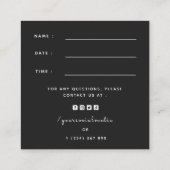 バラ金ゴールド歯のロゴ歯医者アポイントメントのアラーム スクエア名刺 (裏面)