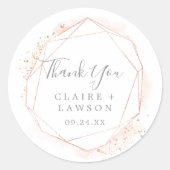 バラ金ゴールド水の色ありがとう好意ステッカー ラウンドシール (正面)