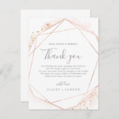 バラ金ゴールド水の色ありがとう披露宴カード ポストカード (正面/裏面)