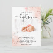 バラ金ゴールド水の色のバプテスマ献身 招待状 (スタンド正面)