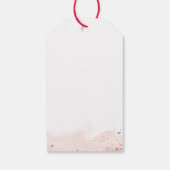 バラ金ゴールド水の色の幾何学的ありがとう好意 ギフトタグ (裏面)