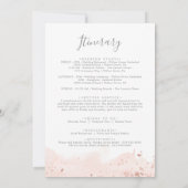 バラ金ゴールド水の色ウェルカムレター&旅程 (裏面)