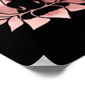 バラ金ゴールド水の色テクスチャブッダ瞑想禅 ポスター (角)