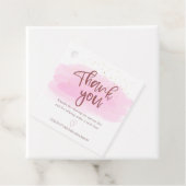 バラ金ゴールド水の色ブライダルシャワーありがとう フェイバータグ (インサイチュ)