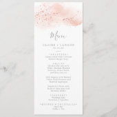 バラ金ゴールド水の色結婚のディナーメニュー メニュー (正面)